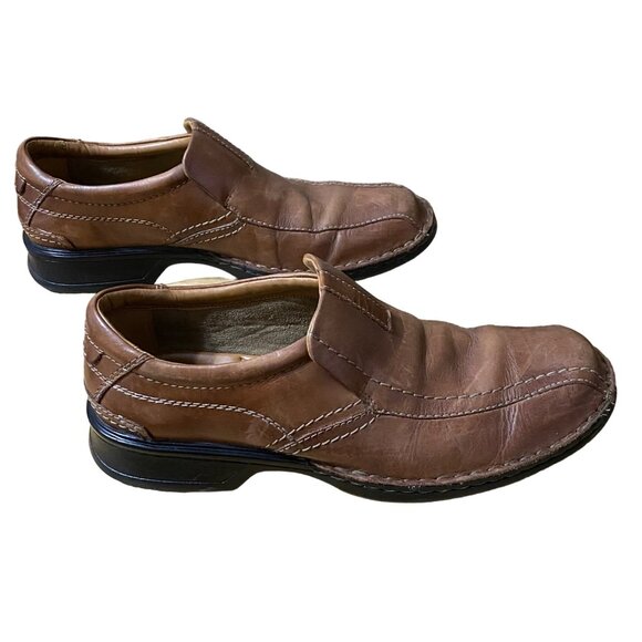 Clarks Collection Mens Escalade Step Loafer Shoe Size 8.5 Tan Brown - Picture 4 of 8